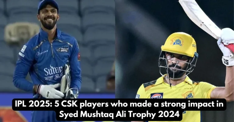 IPL 2025: 5 CSK players who made a strong impact in Syed Mushtaq Ali Trophy 2024